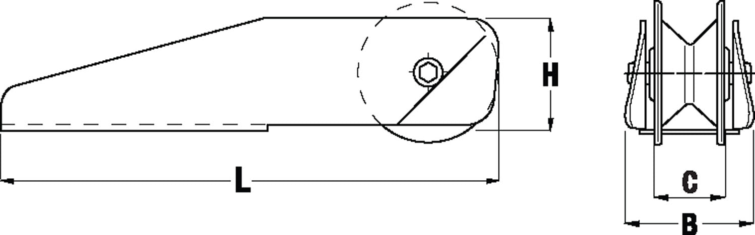 Vetus P104332 - Fixed Bow Roller 1