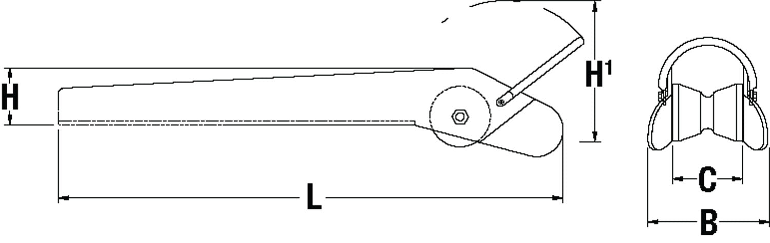 Vetus P104345 - Bow Roller fixed (ARWU-04)