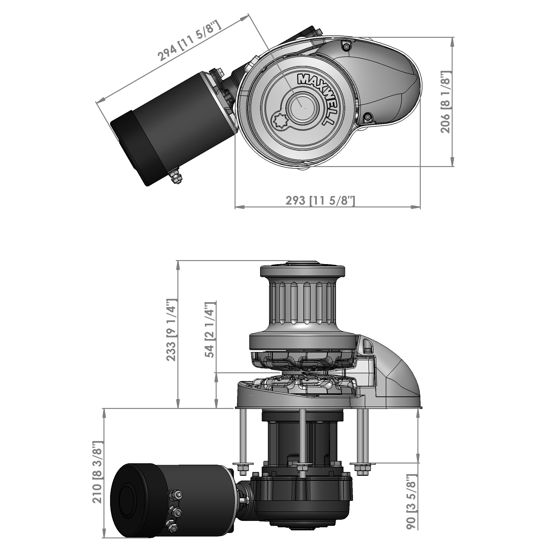 Vetus P104928 - RC12-10 90TDC 24V ACW Capstan