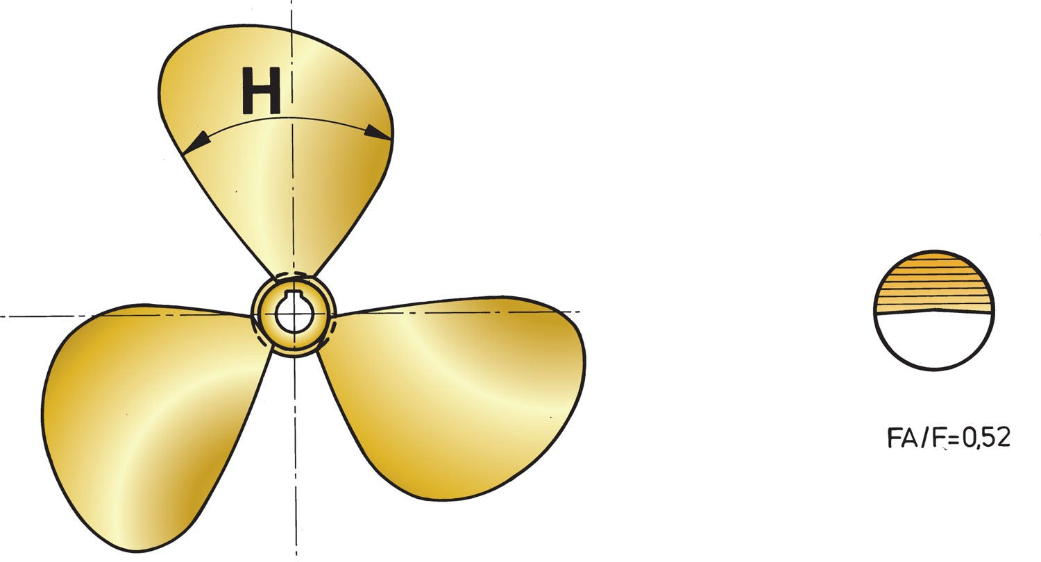 Vetus P3B20X23R - Propeller type p3b 20
