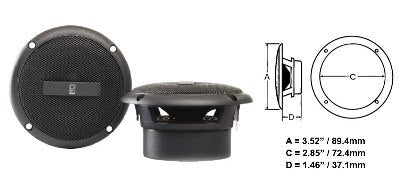 Polyplanar MA3013 3in Gray Flush Mount Speaker Pair