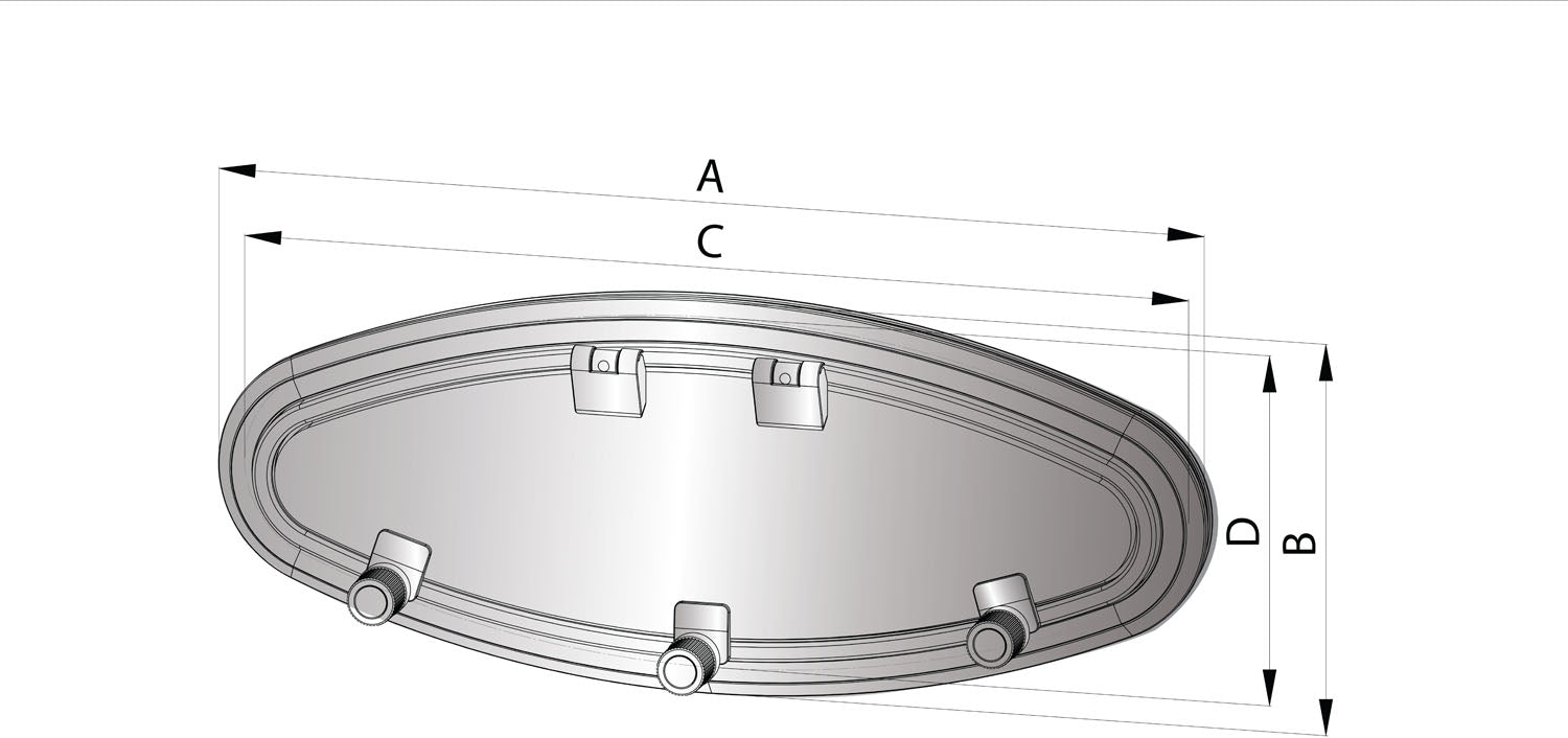 Vetus PX47 - Porthole type PX47 CE-A3 520x193