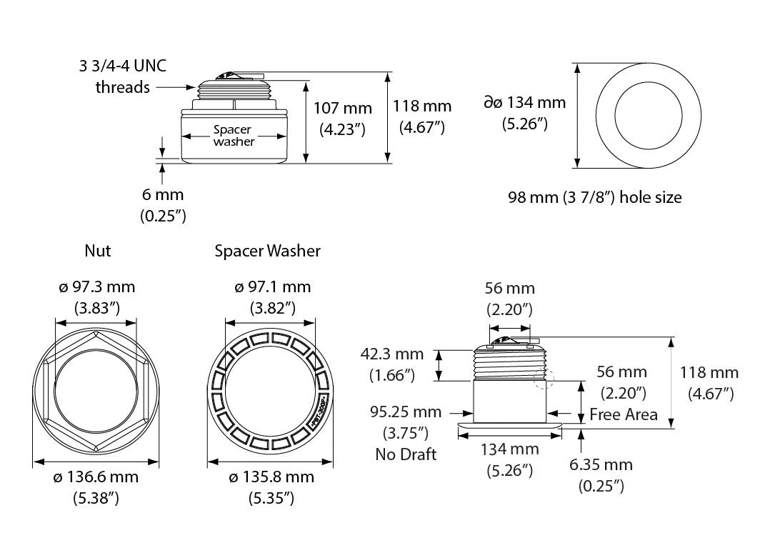 Simrad SS175L 20D Tilt 40-75KHZ Stainless Steel 9-Pin Connector