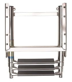 Vetus SLT3PA - Swim ladder, SS316, 3 steps with synthetic black grips, telescopic platf. mounted