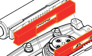 Sliding surface, for SPS55 grease cassette