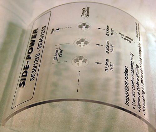 Templates for gear leg Holes in 125mm Tunnel