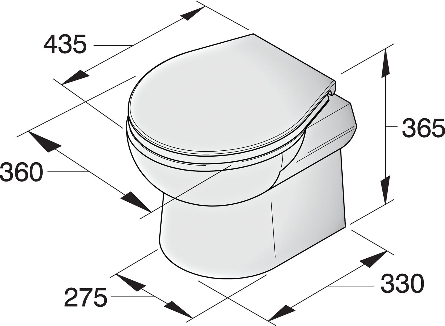 Vetus SMTO224 - Toilet type SMTO, 24V