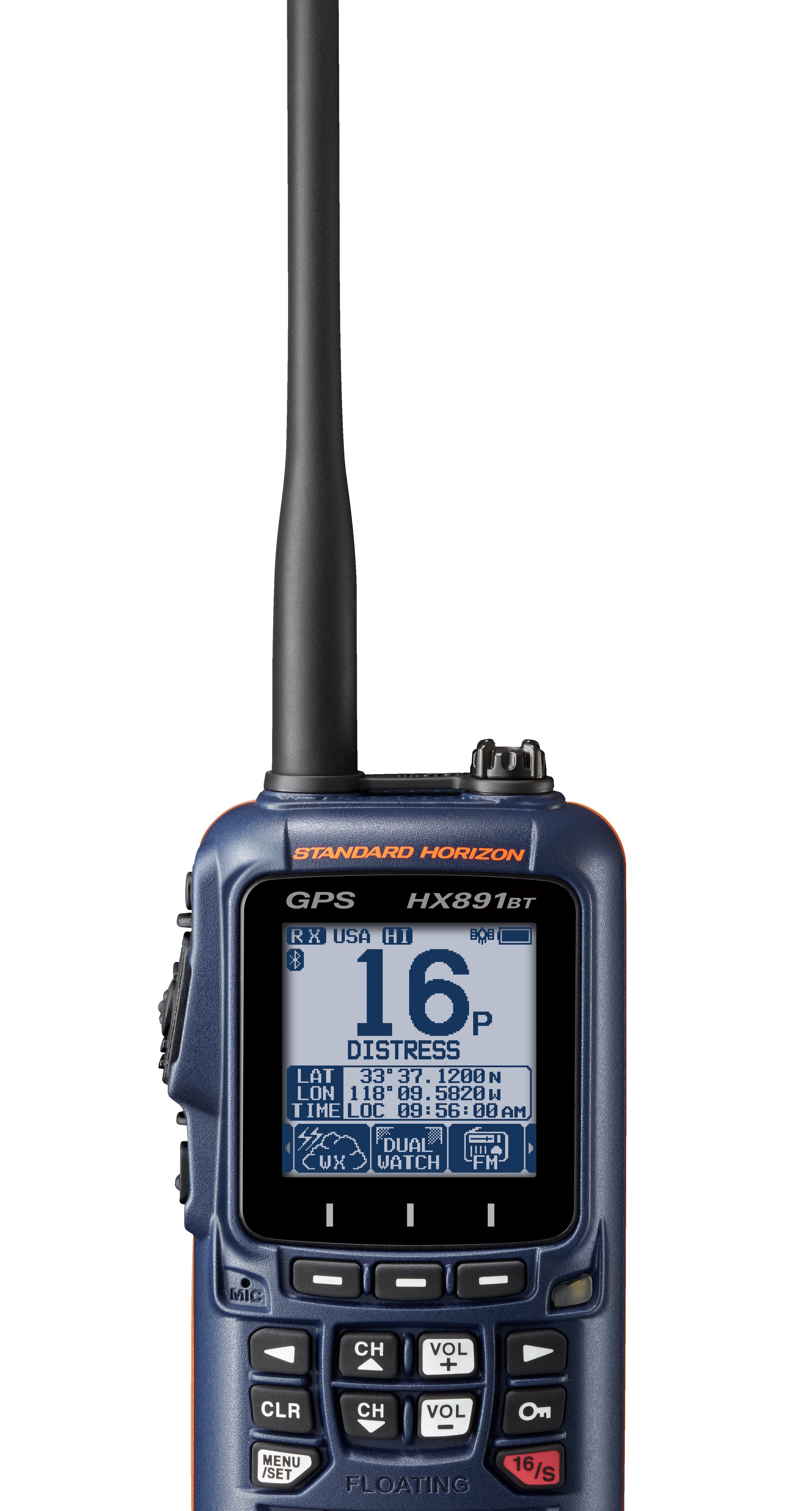 Standard HX891BTNB Handheld VHF 6W Class H DSC GPS Bluetooth - Navy Blue