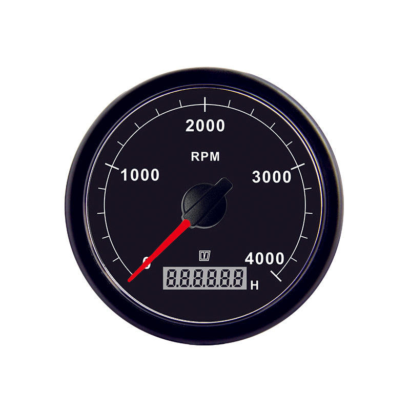 Vetus TACHB5000 - Revolution counter black 5000 RPM