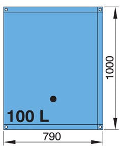 Vetus TANKW100 - Flex.watertank 100l. incl.conn.kit