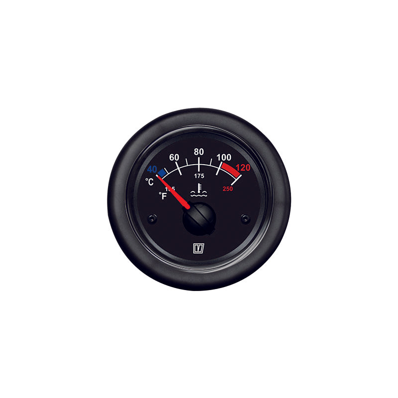 Vetus TEMPB - Water temp. Gauge black 12/24 V (40-120°C)