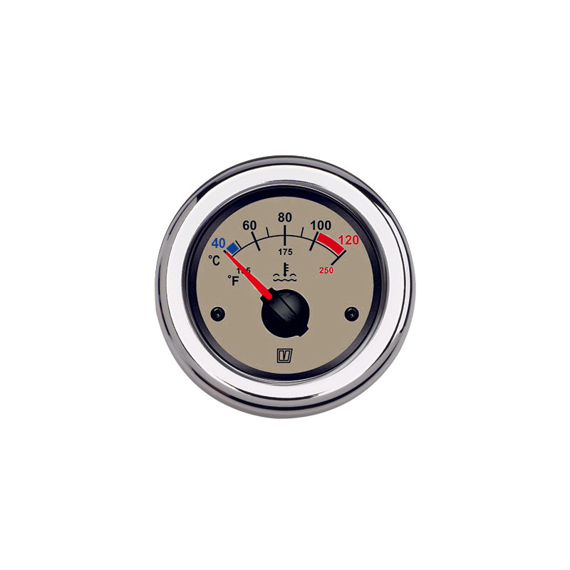 Vetus TEMPN - Water temp. Gauge cream 12/24 V (40-120°C)