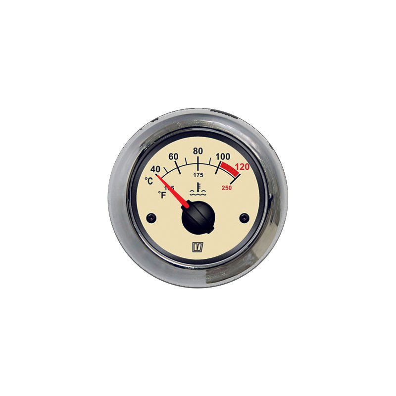 Vetus TEMPN - Water temp. Gauge cream 12/24 V (40-120°C)