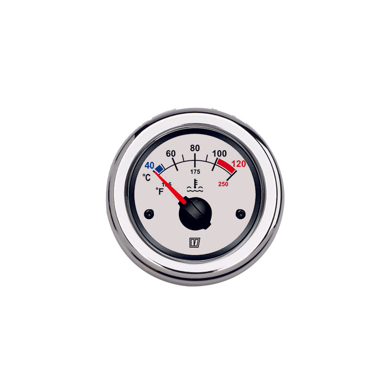 Vetus TEMPW - Water temp. Gauge white 12/24 V (40-120°C)