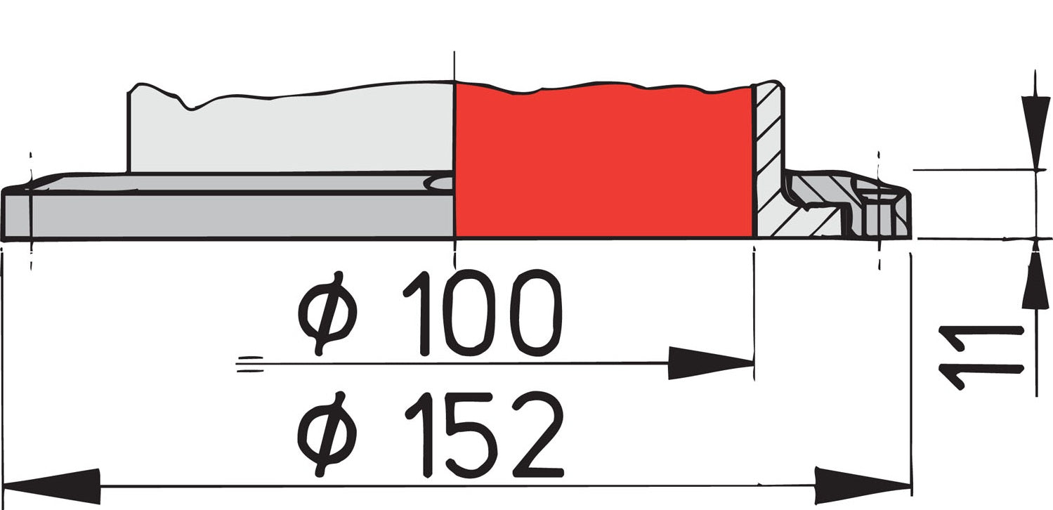 Vetus TOMS - Cowl ventilator Tom with fixed plastic flange