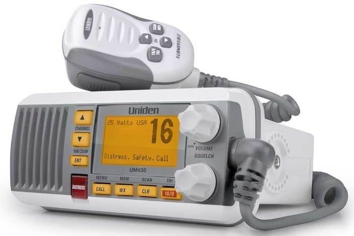 Uniden UM435 White VHF Class D DSC 25 Watt