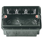 3-Module Flush Mounting Box for Masonry Walls