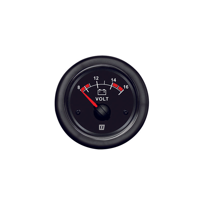 Vetus VLT12B - Volt meter 52 mm black 12 V