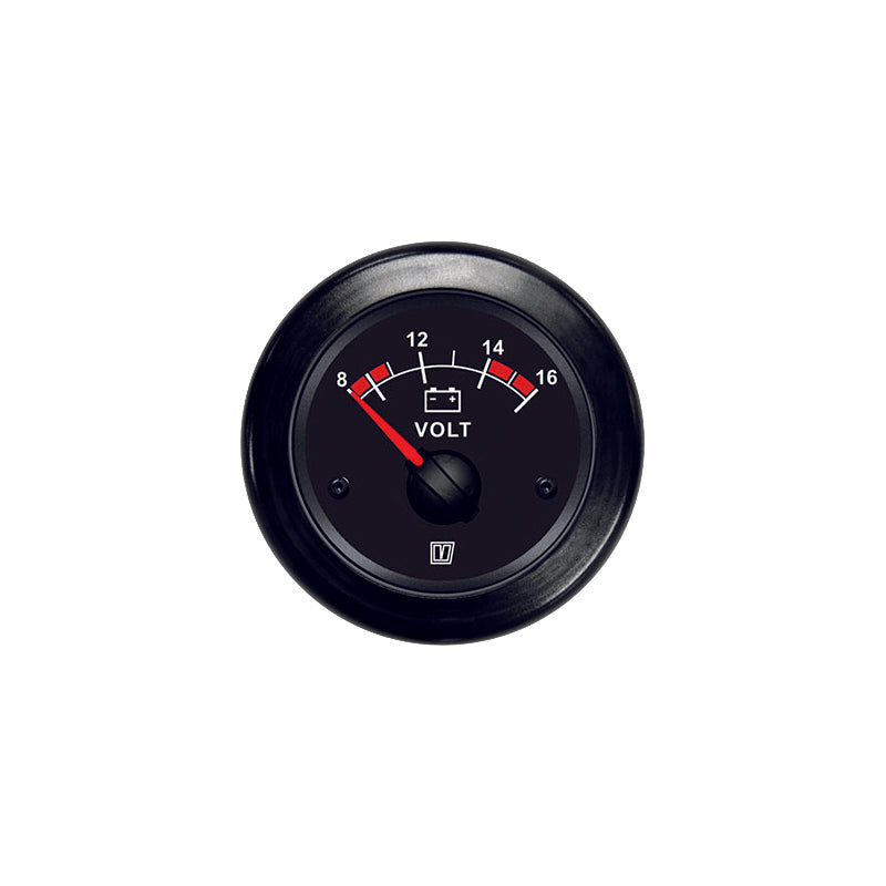 Vetus VLT12B - Volt meter 52 mm black 12 V