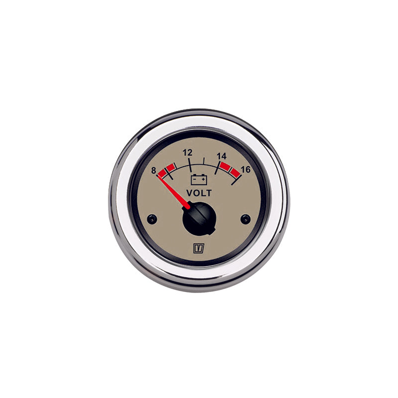 Vetus VLT12N - Volt meter 52 mm cream 12 V