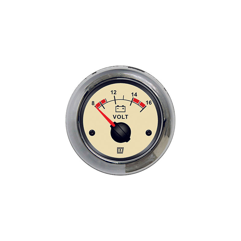 Vetus VLT12N - Volt meter 52 mm cream 12 V