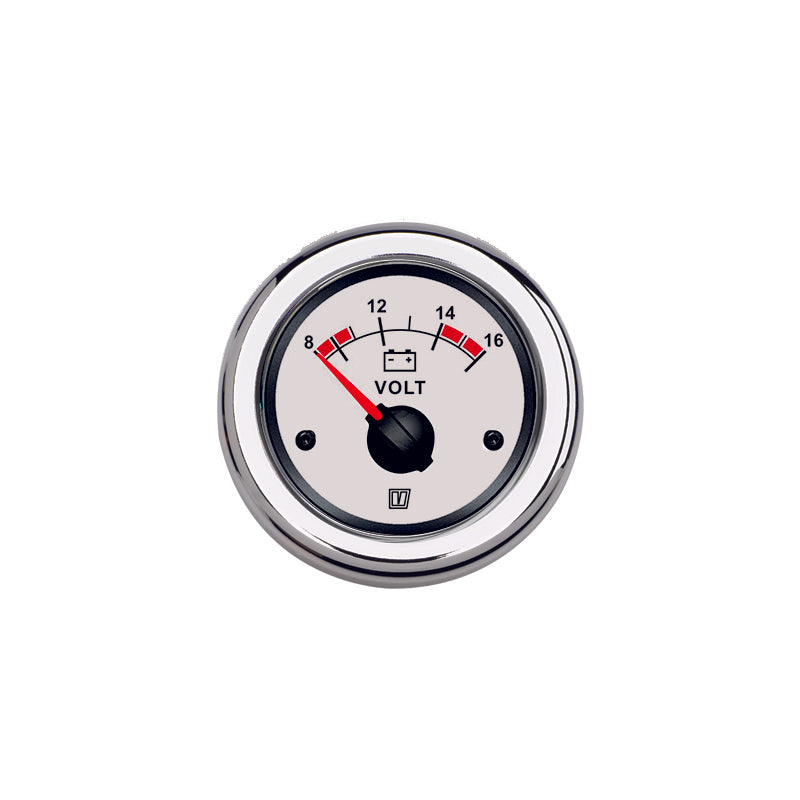 Vetus VLT12W - Volt meter 52 mm white 12 V