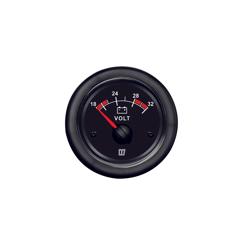 Vetus VLT24B - Volt meter 52 mm black 24 V