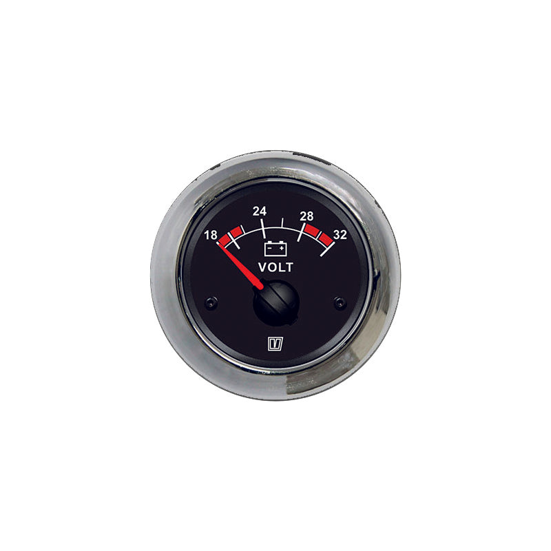 Vetus VLT24B - Volt meter 52 mm black 24 V