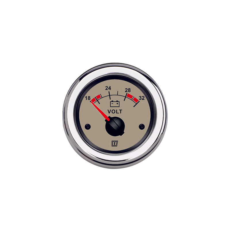 Vetus VLT24N - Volt meter 52 mm cream 24 V