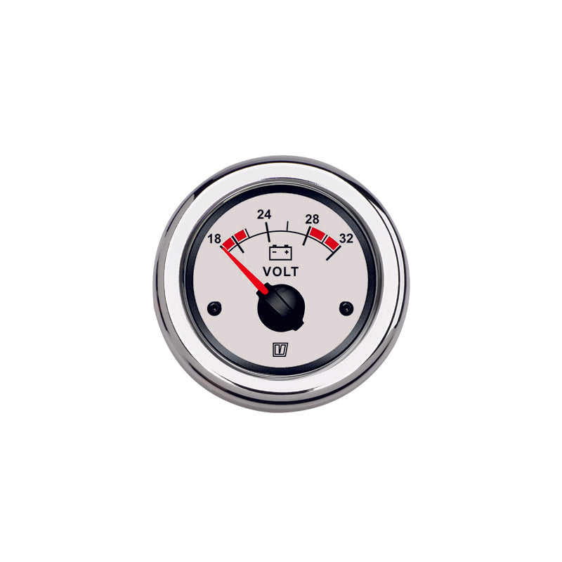 Vetus VLT24W - Volt meter 52 mm white 24 V