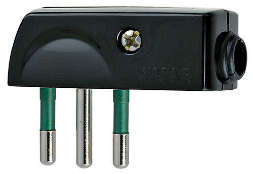 Italian Plug (S11), 2P+E, 10A/250V, 90 degree,