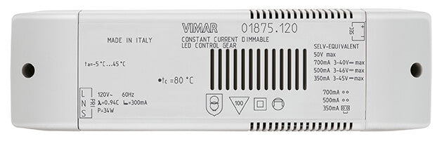 LED Driver, 120V, 60Hz, 350/500/700mA, Dimmable
