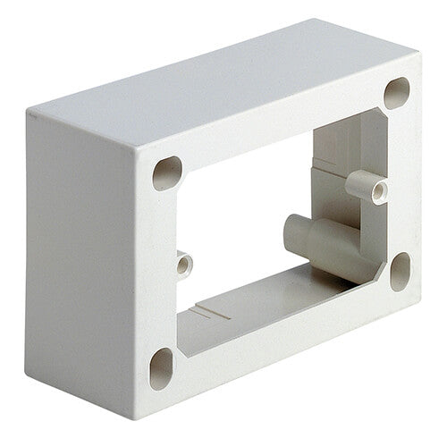 Mounting Box: 3 Module Surface Mount, Ivory, 8000