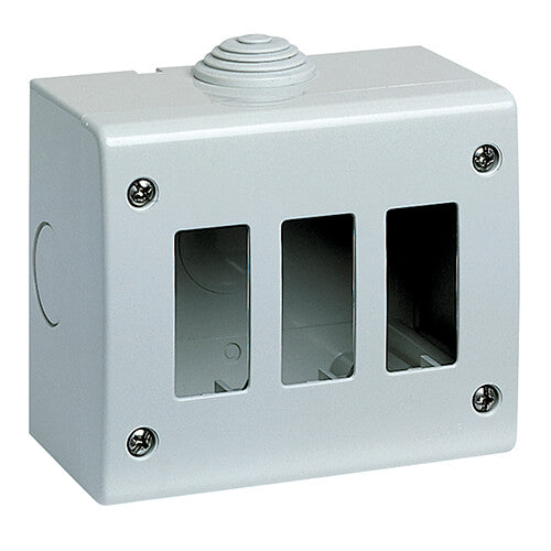 Enclosure: IP40 Surface-Mount, 3 Module, Square,