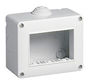 3 Module IP40 Surface-Mount Enclosure, Grey,