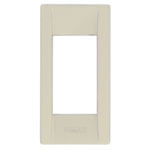 Cover Plate, Metal, Ivory, 1 Module Panel-Mount,