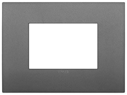 Cover Plate, Technopolymer, Grey, 3 Module,