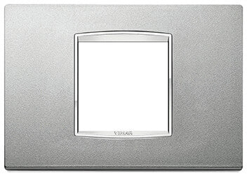 Eikon Square Cover Plate, Bright Matte Silver