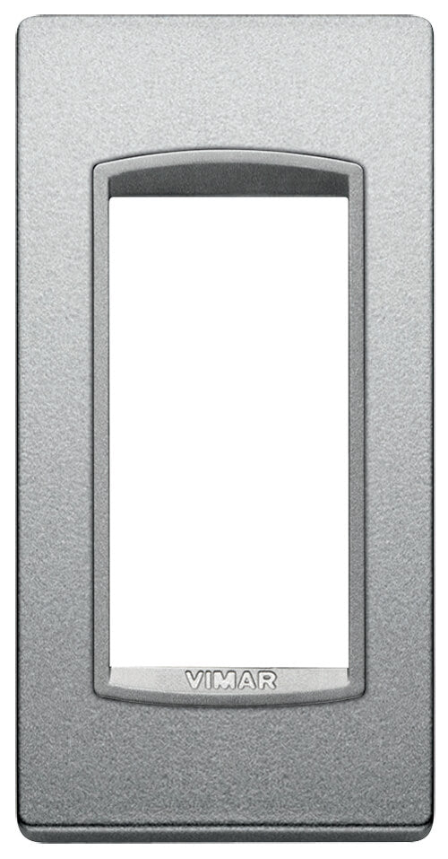 Eikon-Total Look Square Cover Plate, Matte Silver