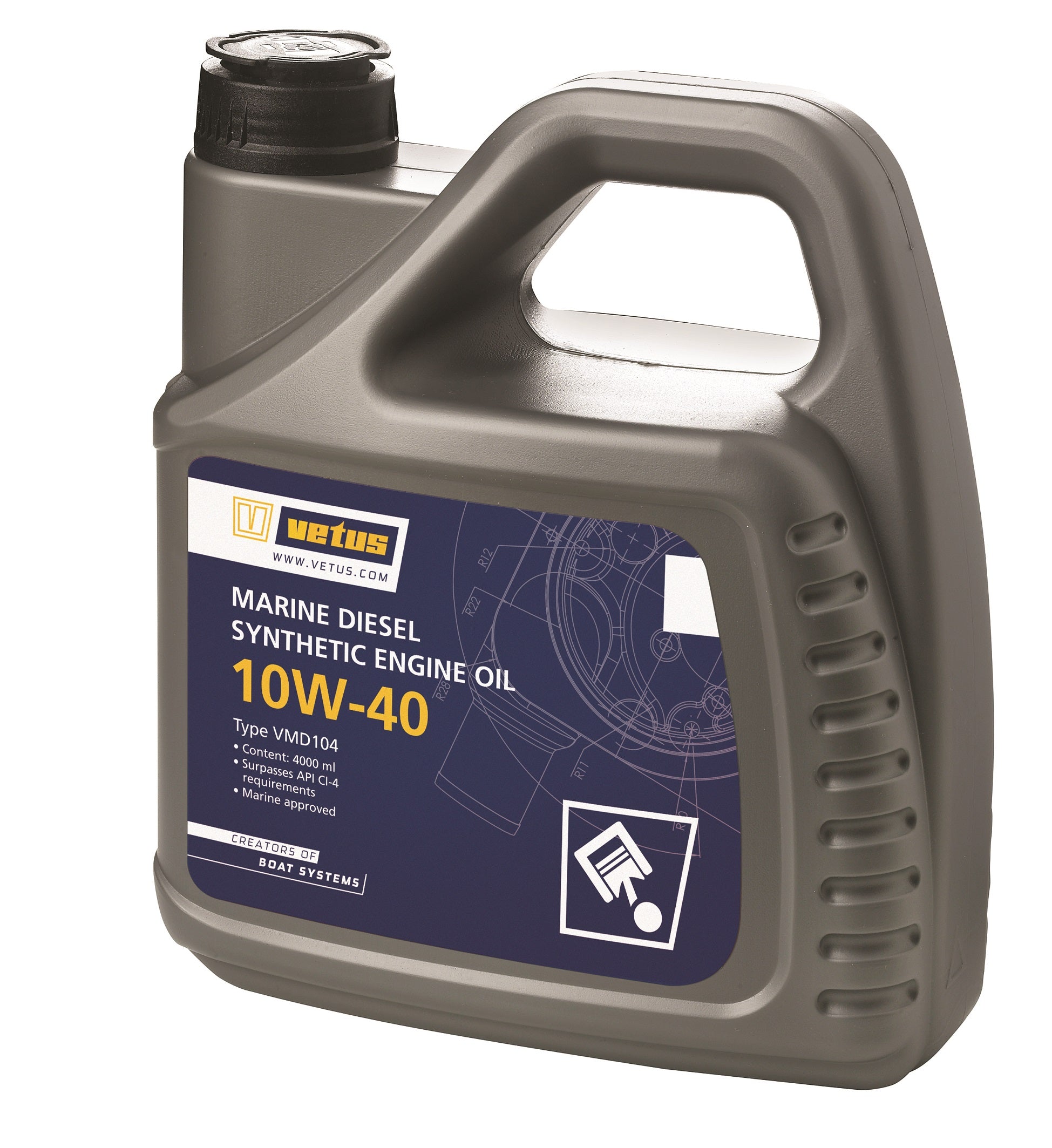 Vetus VMD101 - VETUS Marine Diesel Oil SAE 10W-40, 1 liter