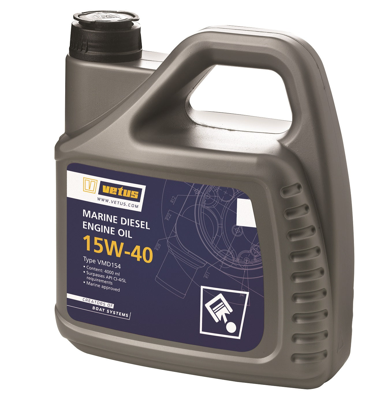 Vetus VMD151 - VETUS Marine Diesel oil SAE 15W-40, 1 liter