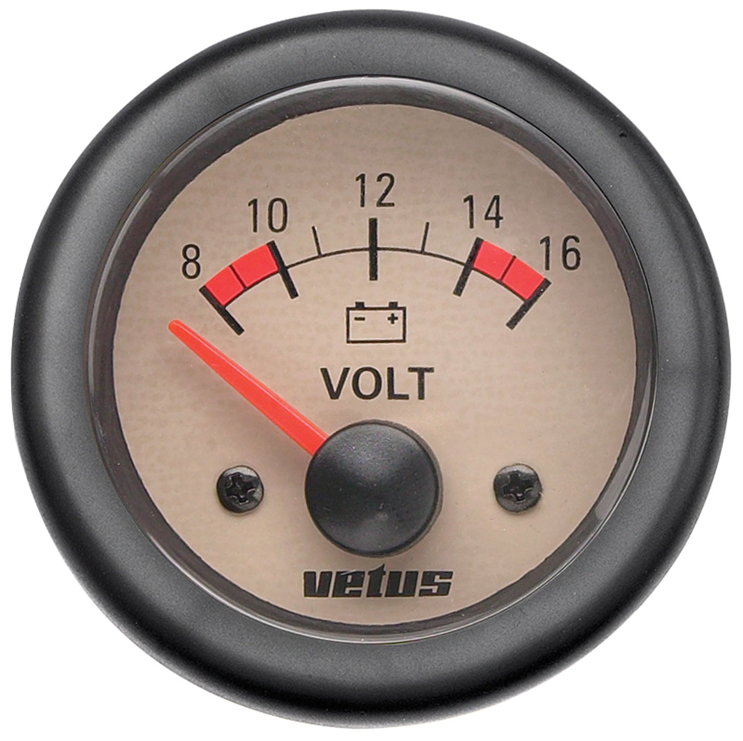 Vetus VOLT12W - Volt meter 12V (10-16V) D52mm beige