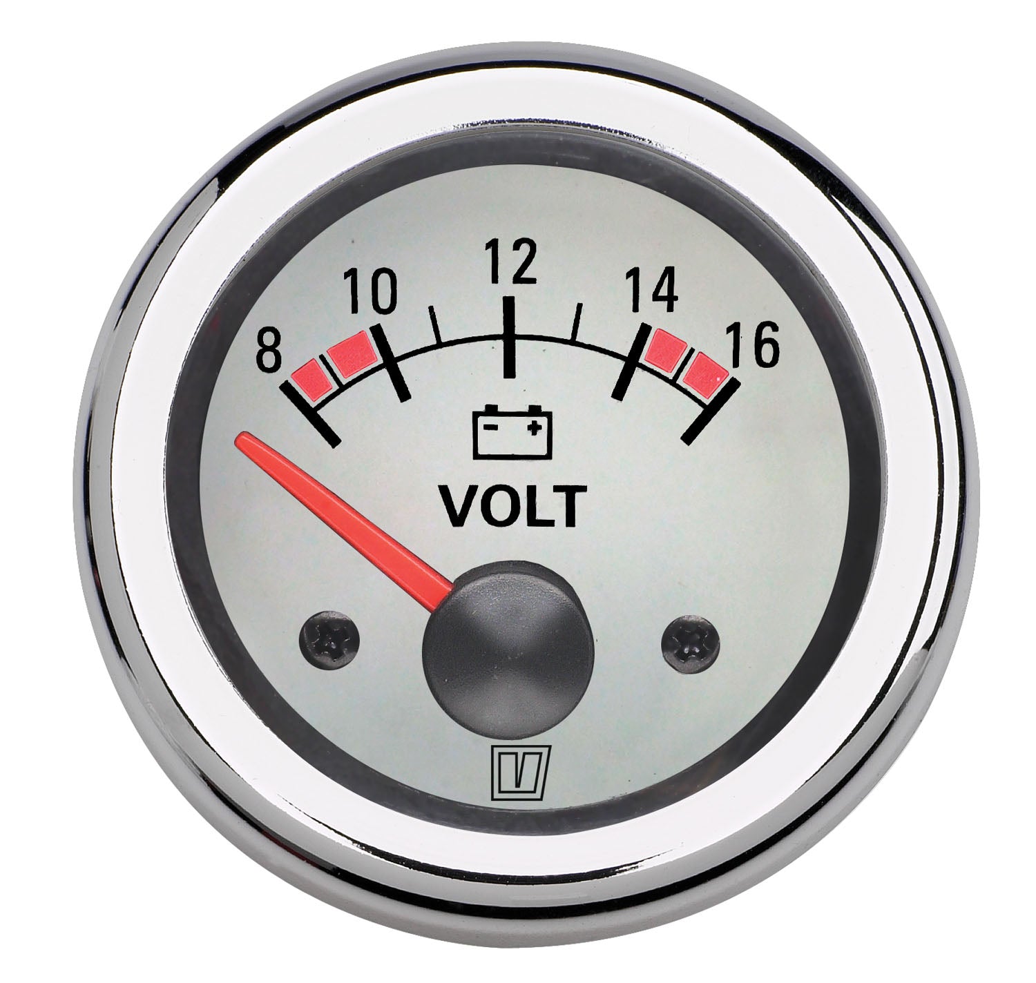 Vetus VOLT24WL - Volt meter 24V (16-32V) D52mm white