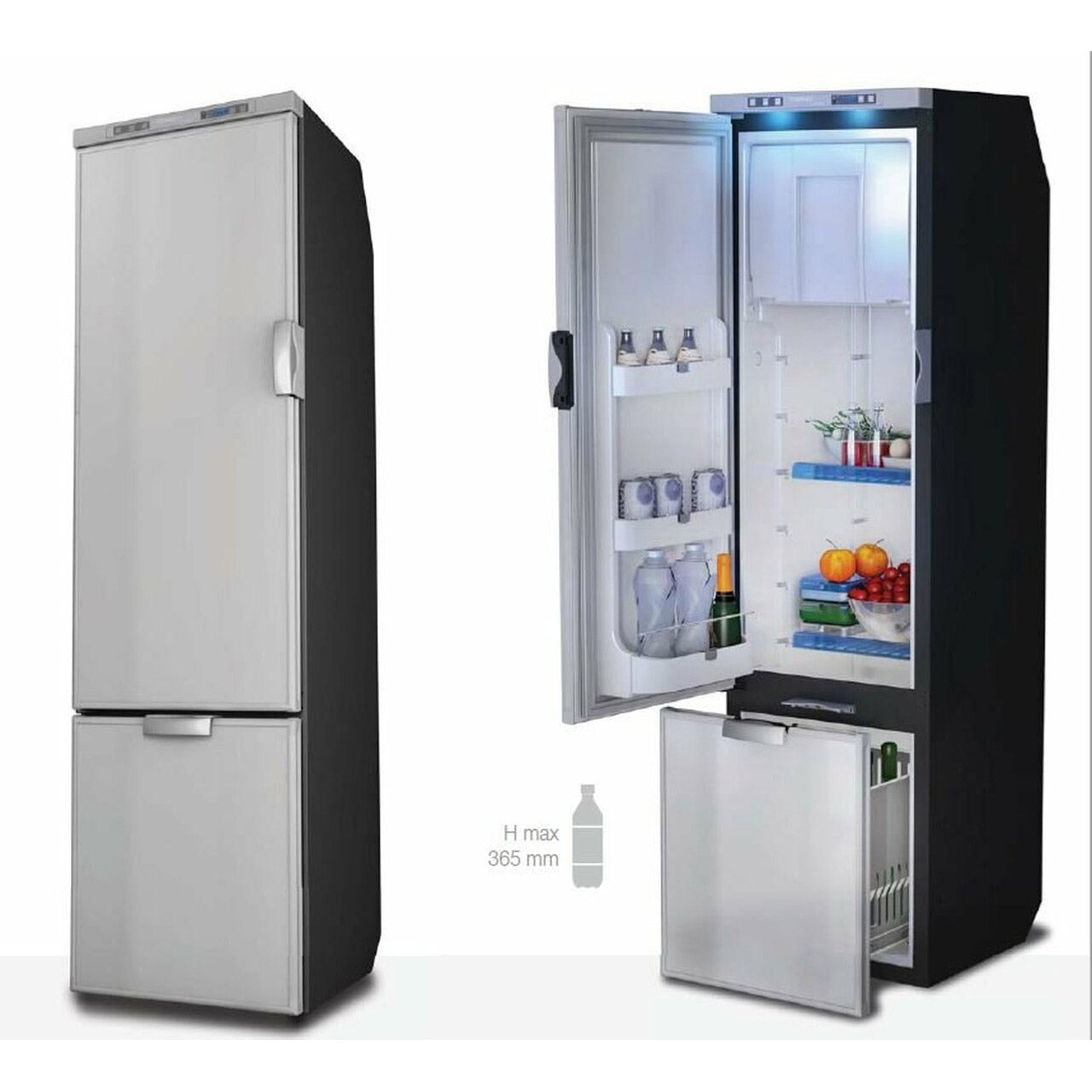 Vitrifrigo SLIM150RBD3-EQ - Grey Refrigerator w/Freezer (External Cooling Unit) - DC ONLY