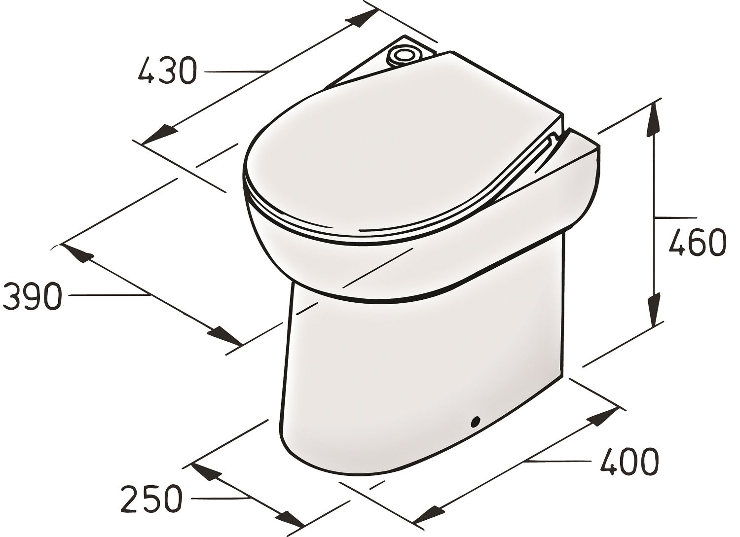 Vetus WC12S2 - Toilet type WCS 12V standard