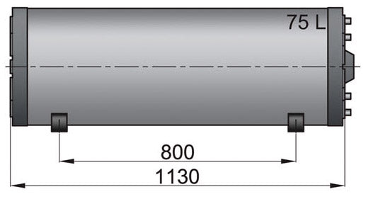 Vetus WHD075 - Double wall calorifier 75 litre