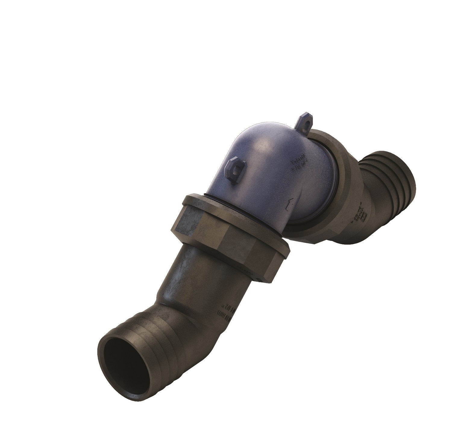 Vetus YNRE - In-line non-return valve. 90deg. Excl connectors