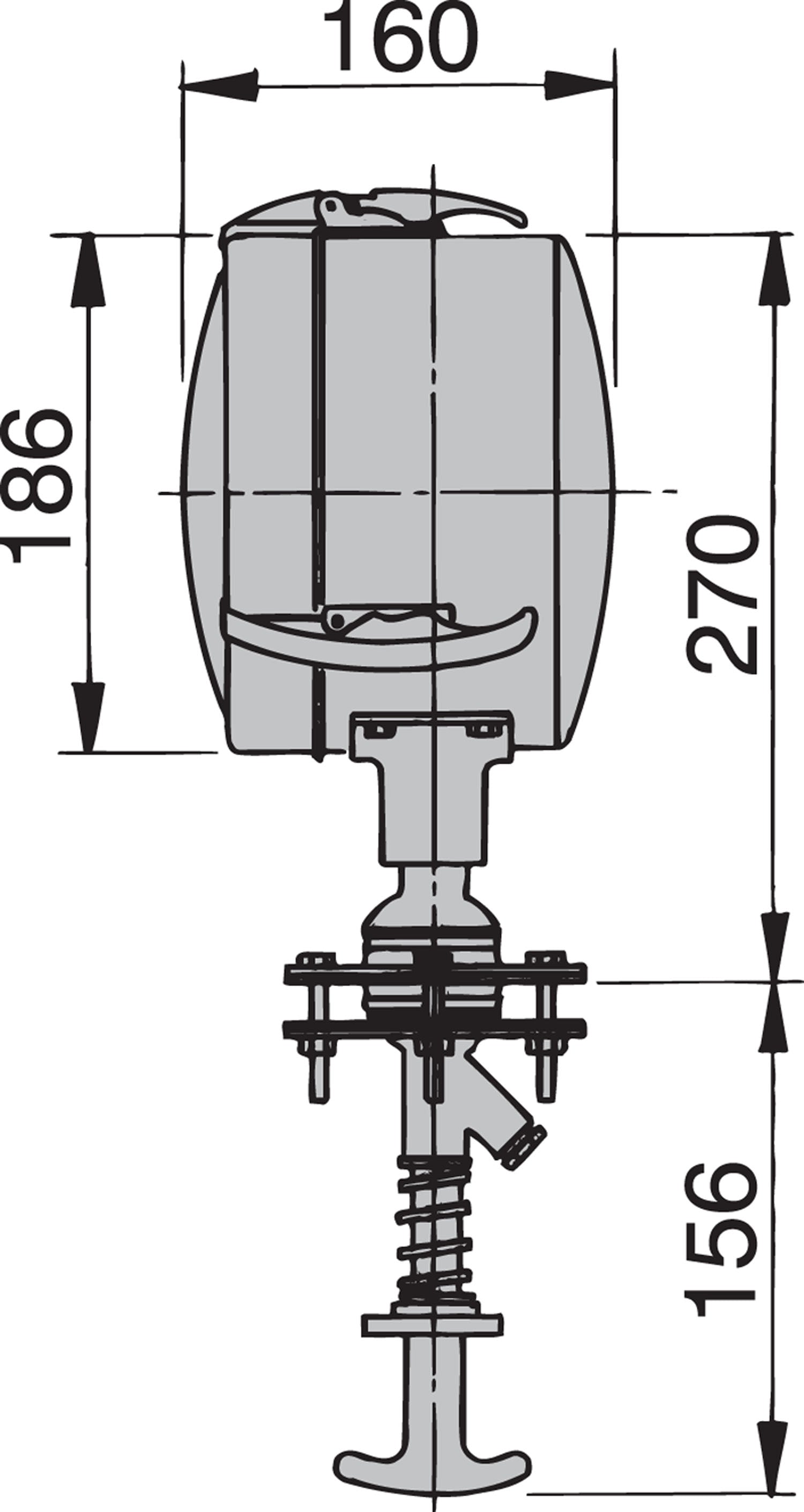 Vetus Z7012 - Searchlight D 180mm 12V cabin controlled