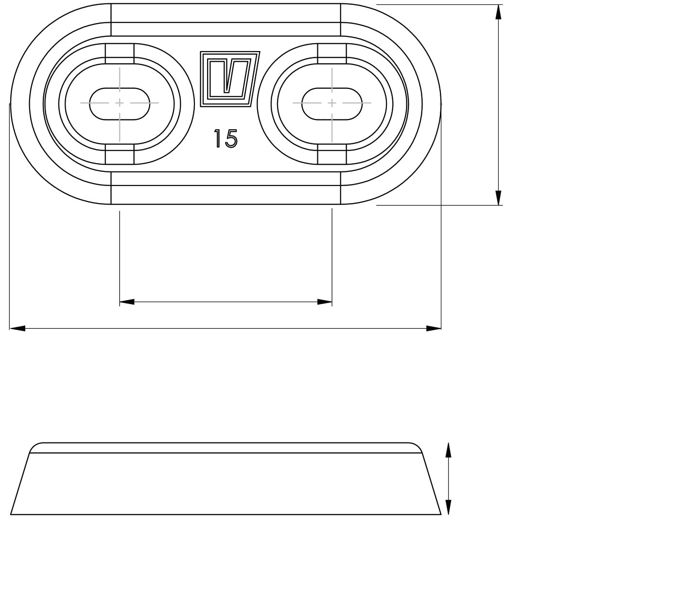 Vetus ZINK15C - Hull anode zinc model 