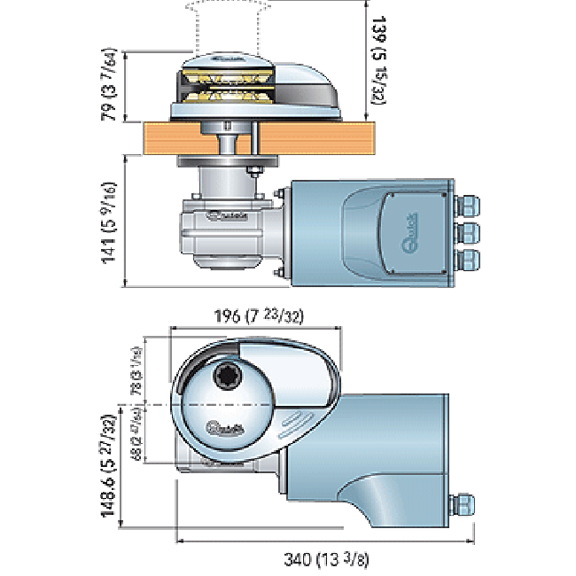 Prince DP2 Vertical Windlass with Drum